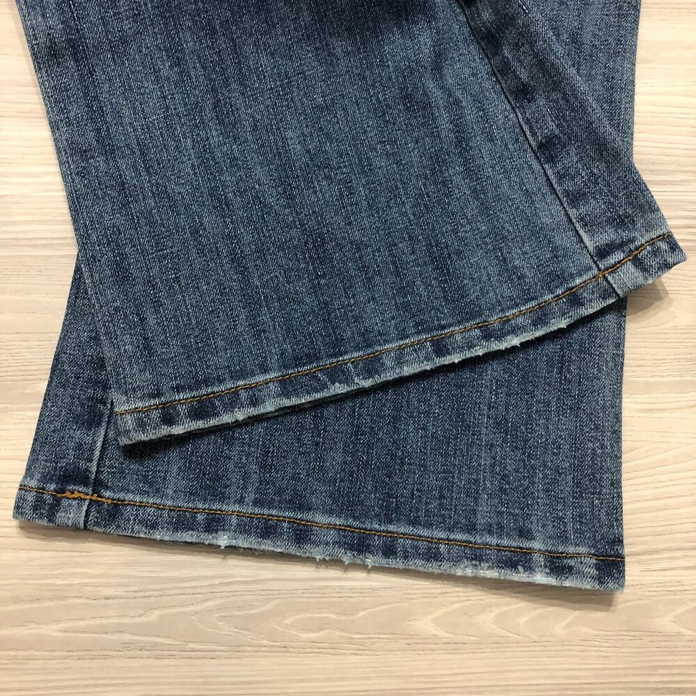 Clash Jeans USA Co Embroidered Faux Rhinestone Bootcut Blue Womens Jr Size 13 - Picture 15 of 15
